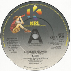 Alibi (27) Broken Glass USED VINYL 7INCH 45 RPM PROMO