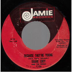 Duane Eddy And The Rebels Because They're Young / Rebel Walk USED VINYL 7INCH 45 RPM REISSUE