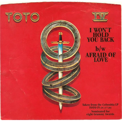 Toto I Won't Hold You Back Vinyl 7" USED