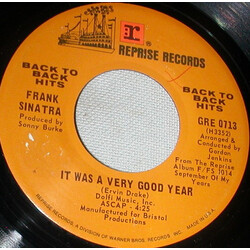 Frank Sinatra It Was A Very Good Year / Main Theme From "The Cardinal" USED VINYL 7INCH 45 RPM REISSUE