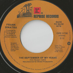 Frank Sinatra The September Of My Years / Softly, As I Leave You USED VINYL 7INCH 45 RPM SINGLE
