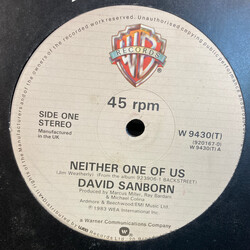 David Sanborn Neither One Of Us VINYL 12" USED
