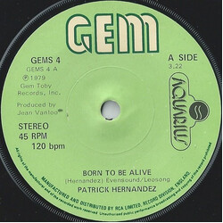Patrick Hernandez Born To Be Alive USED VINYL 7INCH 45 RPM SINGLE STEREO