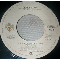 Carly Simon I Get Along Without You Very Well USED VINYL 7INCH 45 RPM
