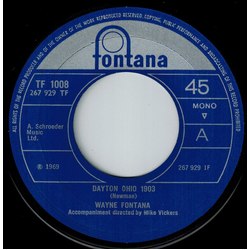Wayne Fontana Dayton Ohio 1903 / Say Goodbye To Yesterday Vinyl 7" USED