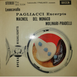 Ruggiero Leoncavallo I Pagliacci Excerpts Vinyl 7" USED