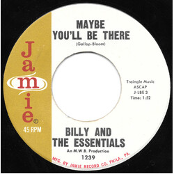 Billy & The Essentials Maybe You'll Be There / Over The Weekend USED VINYL 7INCH 45 RPM SINGLE