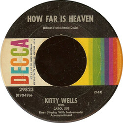 Kitty Wells Dust On The Bible USED VINYL 7INCH 45 RPM REISSUE