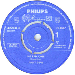 Jimmy Dean Big Bad John Vinyl 7" USED