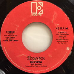 The Doors Gloria USED VINYL 7INCH 45 RPM SINGLE STYRENE STEREO