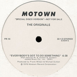 The Originals Everybody's Got To Do Something VINYL 12" USED