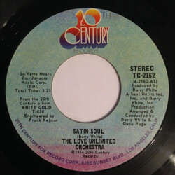 Love Unlimited Orchestra Satin Soul USED VINYL 7INCH 45 RPM SINGLE STYRENE