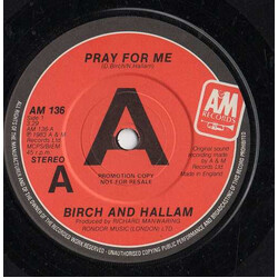 Birch And Hallam Pray For Me Vinyl 7" USED