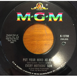 Every Mothers' Son Put Your Mind At Ease USED VINYL 7INCH 45 RPM