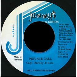 Captain Barkey / Jennifer Lara Private Call USED VINYL 7INCH 45 RPM