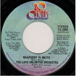 Love Unlimited Orchestra Rhapsody In White / Barry's Theme USED VINYL 7INCH 45 RPM SINGLE STYRENE
