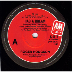 Roger Hodgson Had A Dream (Sleeping With The Enemy) USED VINYL 7INCH SINGLE 45 RPM