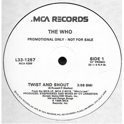The Who Twist & Shout USED VINYL 12INCH 33 S RPM PROMO