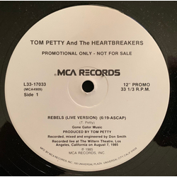Tom Petty And The Heartbreakers Rebels (Live Version) Vinyl 12" USED