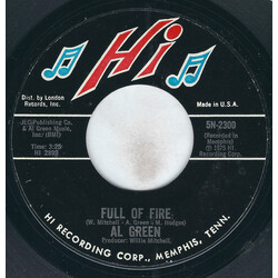 Al Green Full Of Fire / Could I Be The One USED VINYL 7INCH 45 RPM SINGLE STYRENE
