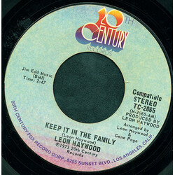 Leon Haywood Keep It In The Family / Long As There's You (I Got Love) VINYL 7" USED