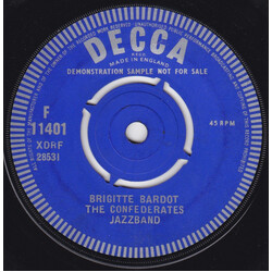 The Confederates Jazzband Brigitte Bardot USED VINYL 7INCH 45 RPM PROMO