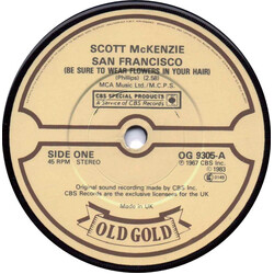 Scott McKenzie San Francisco (Be Sure To Wear Flowers In Your Hair) USED VINYL 7INCH 45 RPM REISSUE STEREO