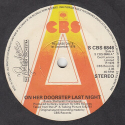 The Pasadena Roof Orchestra On Her Doorstep Last Night USED VINYL 7INCH 45 RPM SINGLE PROMO
