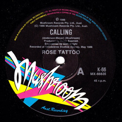 Rose Tattoo Calling USED VINYL 7INCH 45 RPM SINGLE