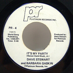 Dave Stewart & Barbara Gaskin It's My Party / Waiting In the Wings Vinyl 7" USED