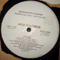 Bernadette Cooper Stupid USED VINYL 12INCH 33 S RPM PROMO