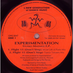 Experimentation Studio Madness E.P. USED VINYL 12INCH 33 S RPM EP