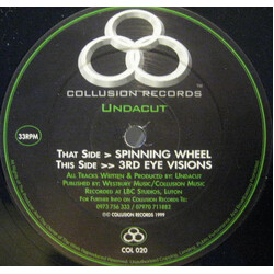 DJ Undacut Spinning Wheel / 3rd Eye Visions USED VINYL 12INCH 33 S RPM