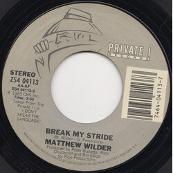 Matthew Wilder Break My Stride USED VINYL 7INCH 45 RPM