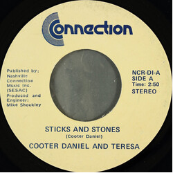 Cooter Daniel / Teresa (39) Sticks And Stones USED VINYL 7INCH 45 RPM STEREO