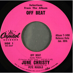 June Christy Selections From The Album Off Beat USED VINYL 7INCH 45 RPM SAMPLER