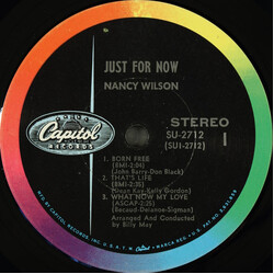 Nancy Wilson Just For Now USED VINYL 7INCH 33 S RPM JUKEBOX STEREO