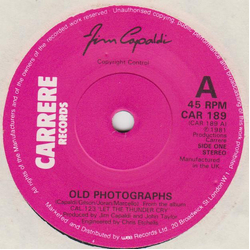 Jim Capaldi Old Photographs Vinyl 7" USED
