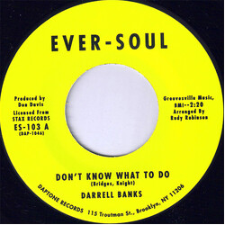 Darrell Banks Don't Know What To Do USED VINYL 7INCH SINGLE 45 RPM