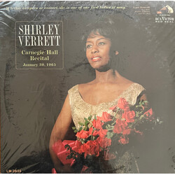 Shirley Verrett Carnegie Hall Recital - January 30, 1965 Vinyl LP USED