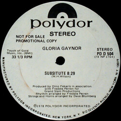 Gloria Gaynor Subsitute Vinyl 12" USED