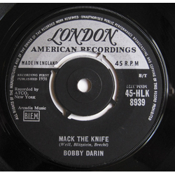 Bobby Darin Mack The Knife Vinyl 7" USED