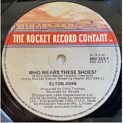 Elton John Who Wears These Shoes? USED VINYL 7INCH 45 RPM SINGLE
