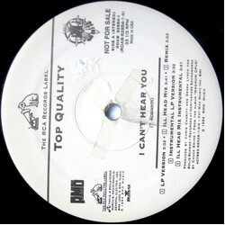 Top Quality I Can't Hear You / What USED VINYL 12INCH PROMO 33 S RPM