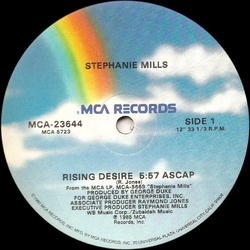 Stephanie Mills Rising Desire / I Have Learned To Respect The Power Of Love (Remixed Version) Vinyl 12" USED