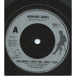 Howard Jones You Know I Love You ... Don't You? Vinyl 7" USED