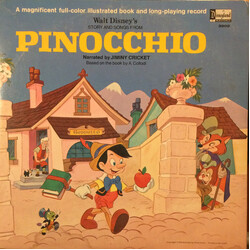 Jiminy Cricket Walt Disney's Story And Songs From Pinocchio Vinyl LP USED