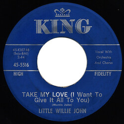 Little Willie John Take My Love (I Want To Give It All To You) / Now You Know USED VINYL 7INCH 45 RPM