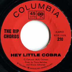 The Rip Chords Hey Little Cobra / The Queen USED VINYL 7INCH 45 RPM STYRENE