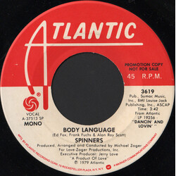 Spinners Body Language USED VINYL 7INCH 45 RPM PROMO STEREO MONO